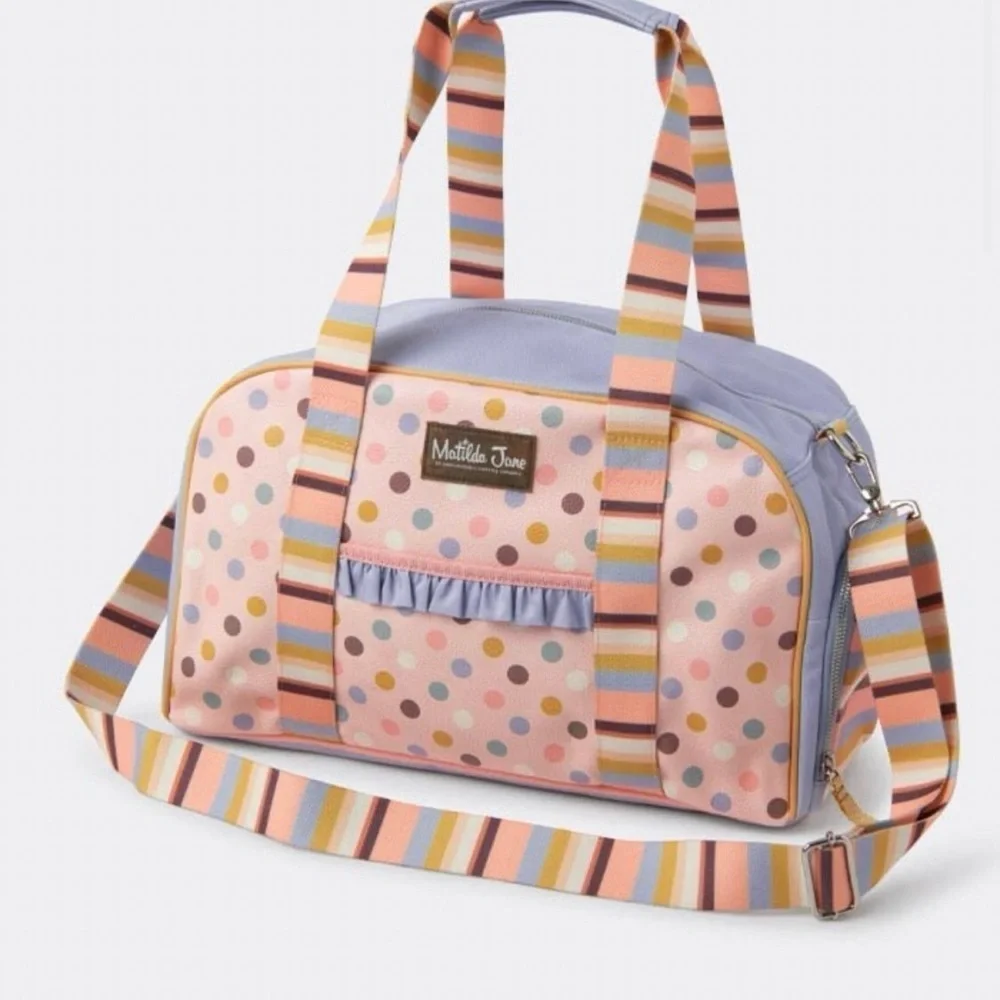 Matilda Jane‎ Just Imagine Sleepover Duffle Bag With Shoe Compartment Girls Tote
